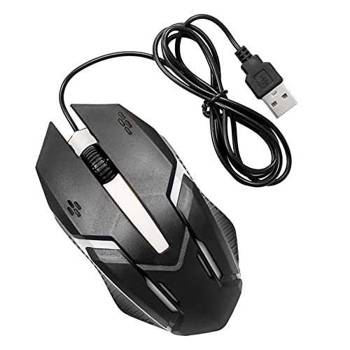 Image of Dhruvga Gaming Wired Optical Mouse 1200DPI Ergonomic Mouse with Colorful RGB Breathing Backlite Mouse. (DHV-GMS-0243)