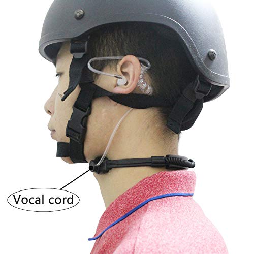 image for Retevis 2 Pin Throat Mic Walkie Talkie Earpiece Covert Acoustic Tube F