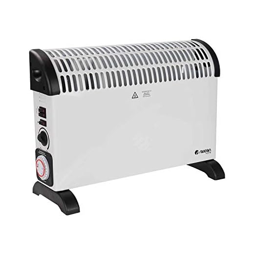 THINIA HOME Convector Eléctrico con Termóstato y Turbo y Ventilador 2000W Radiador Eléctrico Bajo Consumo | Convector Aire Caliente