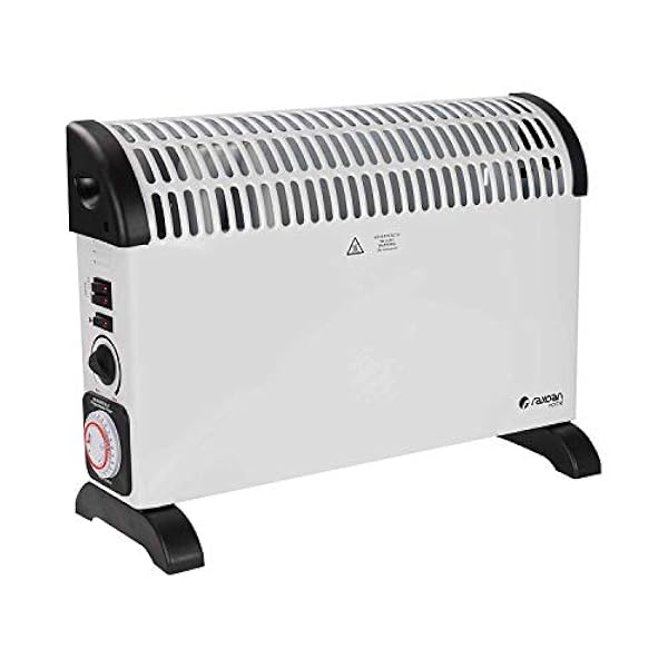 RAYDAN Convettore elettrico con termometro e turbo e ventola 2000 W Home | Radiatore elettrico a basso consumo | Convettore aria calda
