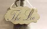 The Loo Small Shabby Cottage Wall Decoration Cream Wood French Sign