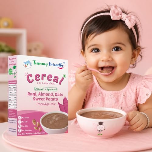 Image of TUMMY FRIENDLY Foods Certified Organic Ragi Porridge Mixes | Rich In Calcium, Fibre & Micro-Nutrients |3 Packs, 50G Each