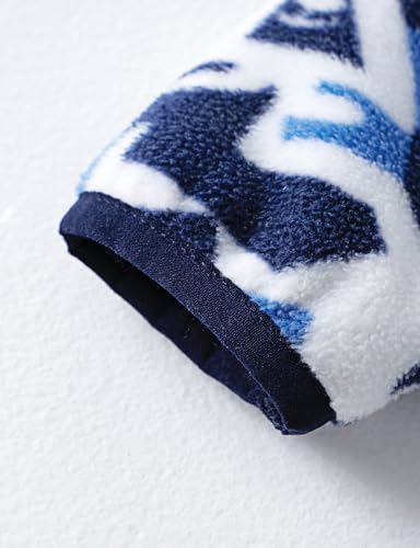 Image of Kids Printed Polar Fleece Jacket Toddler Baby Boys Girls Autumn Winter Warm Sherpa Lining Outerwear Soft Lightweight