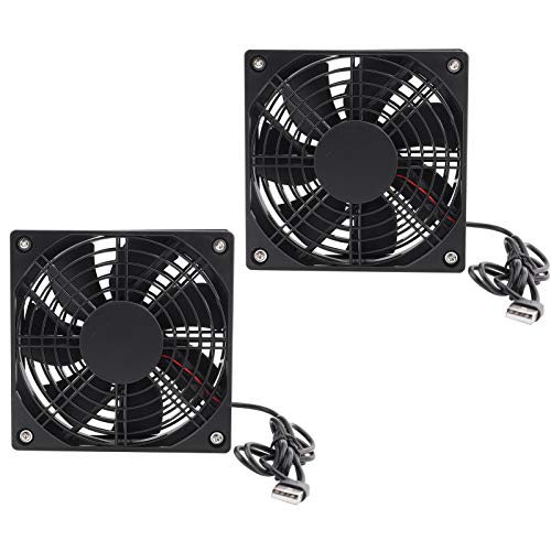 2 pezzi Ventole Per Termosifoni Ventole 5v PC USB Ventola Ultra Silenziosa Del...