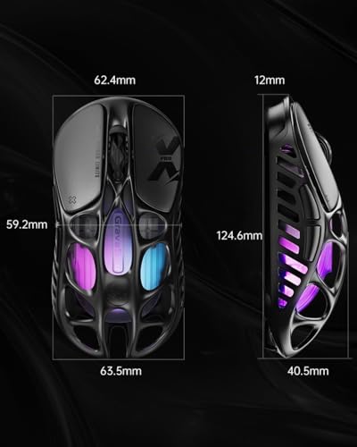 GravaStar Mercury X Pro Souris Gaming sans Fil 49g Ultra Légère 8K – vue 9