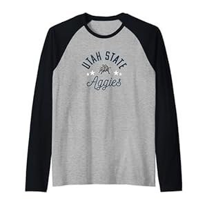 Utah State University Aggies Logo Raglan Baseball Tee