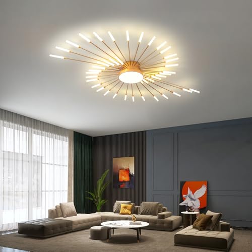JAYMP 50.4" Ceiling Light Modern Flower Shape Ceiling Lamp for