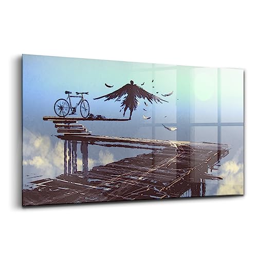 Verre d'art pour l'intérieur Wallfluent la renaissance se transformant en oiseau tableau chic
