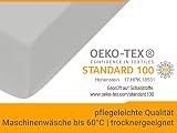 Prześcieradło z gumką z dżerseju npluseins do łóżek wodnych i kontynentalnych - w 19 nowoczesnych kolorach - wysokość ok. 40 cm - wymiary ok. 180-200 x 200-220 cm, srebrny