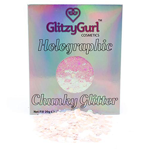 GlitzyGurl Grosses paillettes holographiques pour le visage, le corps, les cheveux, les ongles - 20 g Cover
