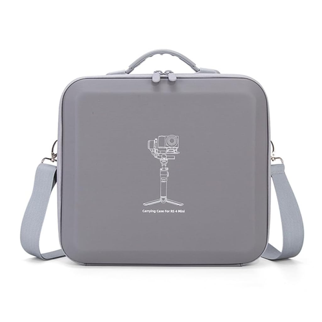 ZORBES® Compatible with RS 4 Mini,Travel Case Bag for RS 4 Mini Phone Stabilizer Hard Shell Shockproof Carrying Case with Custom Compartments,Travel Shoulder Strap