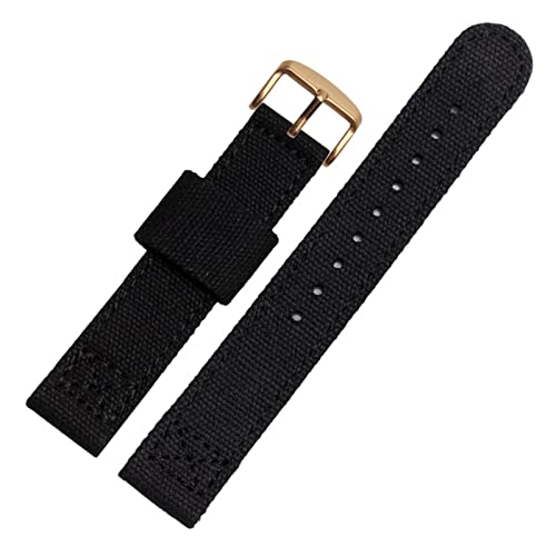 Correa de lona de mezclilla de 22mm antiirritación para reloj deportivo outdoor