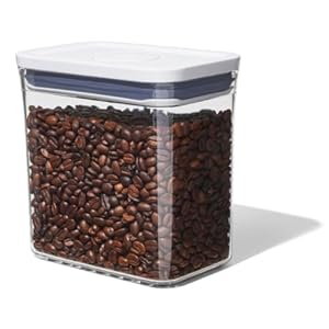OXO Good Grips POP Container – Airtight 1.7 Qt for Coffee and More Food Storage, Rectangle, Clear