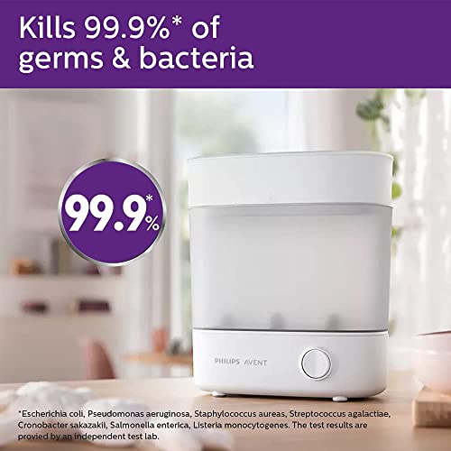Image of Philips Avent Sterilizer| Babies Fall Ill Less in Philips Avent Sterilizer Homes & get 2X Better Germ Protection vs Boiling*| Kills 99.9%** Germs in 10 mins | 2 Yr Warranty | SCF291 /00 (SCF291 /00 + SCF531 /11)