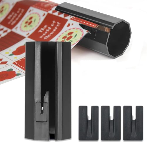 LANGNIDORIS Geschenkpapierschneider (1Rollen&3Klingen) Geschenkpapier Schneider für Rollen Wrap Slice für Rollen Geschenkpapier Cutter für Weihnachtlicher Halloween Valentinstag Geschenkpapier