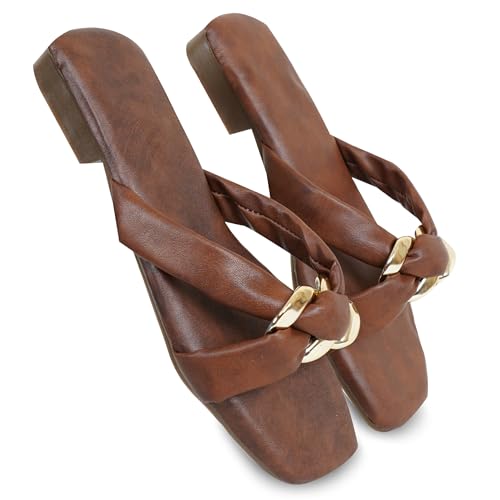 Image of IndieStide Heel Casual Flip Flops Slippers For Girls Women, Comfortable cushioned Chappals