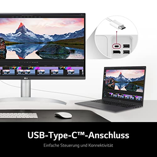 LG Electronics 27UP85NP-W 4K UHD 27'' (68cm), 3840 x 2160, 16:9, VESA DisplayHDR™ 400, AMD FreeSync™, IPS with DCI-P3 95%, 5ms GtG - Weiß & Schwarz – Bild 5