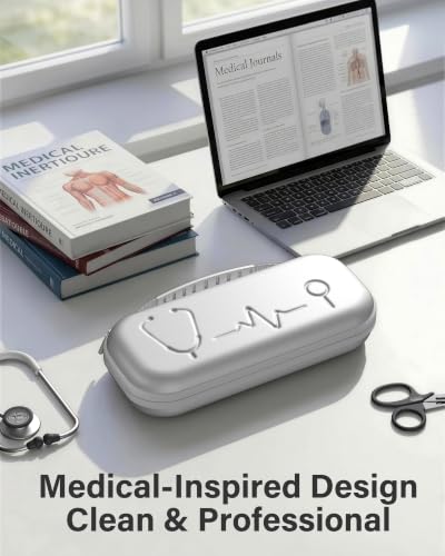 Image of ProCase Stethoscope Case for 3M Littmann Classic III & Cardiology IV -Silvergrey