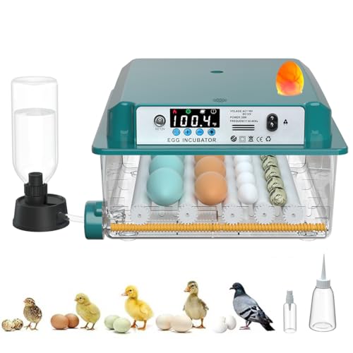 Incubators for Hatching Eggs, 12-16 Eggs Incubator with Automatic Egg Turning and Automatic Humidification, Incubator for Chicken Eggs, Quail Eggs