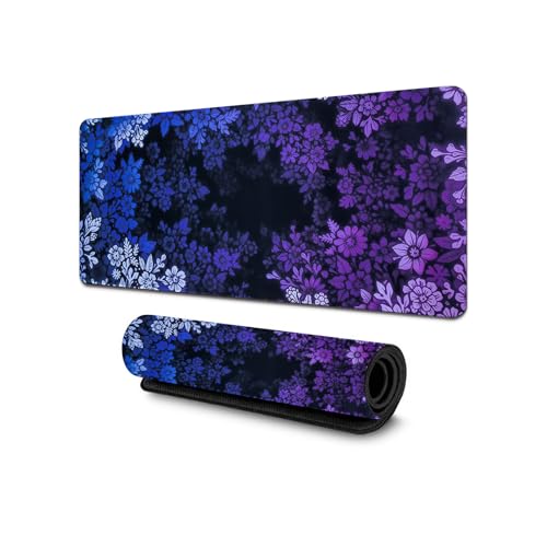 APMGONT Large Gaming Mouse Pad (800x300mm) Non Slip Mouse Pad Japanese Keyboard Mat Gaming Keyboard Mousepad with Rubber Base for Desk, Laptop, Home, Office (Purple-blue mix)