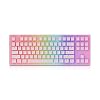 EPOMAKER Sakura Tastatur, kabelgebundene mechanische Tastatur mit durchsichtigem Acrylgehäuse, 87 Tasten, RGB Beleuchtung, PBT-Pudding-Tastenkappen für Gaming (Gateron Orange Switch, Sakura)