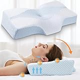 Hypuno Memory Foam Kopfkissen Orthopädisch - Höhenverstellbar Nackenkissen für Seitenschläfer & Rückenlage, Beugt Nackenschmerzen vor mit Ergonomischer Stütze