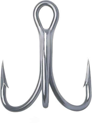 Rapala 9626 O'SHAUGHNESSY Treble 4X Permasteel #8-1/0 Size in 25, 50 and 100 Packs - VMC Most Popular Treble Hook for Saltwater! (VMC 9626 Permasteel #8-25 Pk)