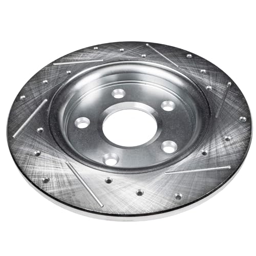 Image of Detroit Axle - Rear Brake Rotors for Hyundai Sonata Tucson Azera Kia Optima Cadenza, Drilled & Slotted Disc Brake Rotors Replacement : 11.18 inch inch Rotor