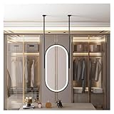 FACILE À ASSEMBLER ET À NETTOYER : Ce miroir est facile à installer et est fourni avec le matériel de fixation nécessaire. Fixez la tige au miroir, marquez l'emplacement au plafond où vous souhaitez le fixer, puis percez des trous dans le mur et fixez-le simplement avec des vis. Facile à nettoyer, il suffit de l'essuyer avec un chiffon humide.