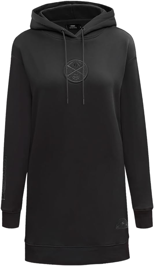 Womens NBA Classic Triple Black Hoodie Dress