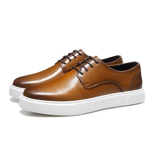 GIFENNSE Mens Casual Leather Sneakers Shoes2