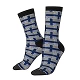 Sport Socken Flagge Von Finnland Sneakersocken Anti-Blasen Tennissocke Atmungaktive Strümpfe Socks Für Geschenk Sportliche Outdoor 40Cm