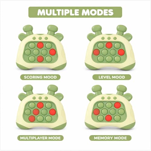 Image of MABLE Pop it Pro Game Electronic Speed Push Button Fidget Toy with Lights & Music, Interactive Stress Relief Game for Kids & Adults, Brain Training Handheld Toy (Assorted Colours)