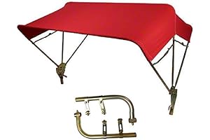 Farmer Bob's Parts Red Complete 3 Bow 48" Tractor Umbrella Buggy Top