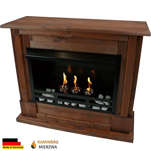 Gel + Ethanol Fire-Places Emily Premium - Inclusive 21-Piece Accessory Set Nut #TOP1