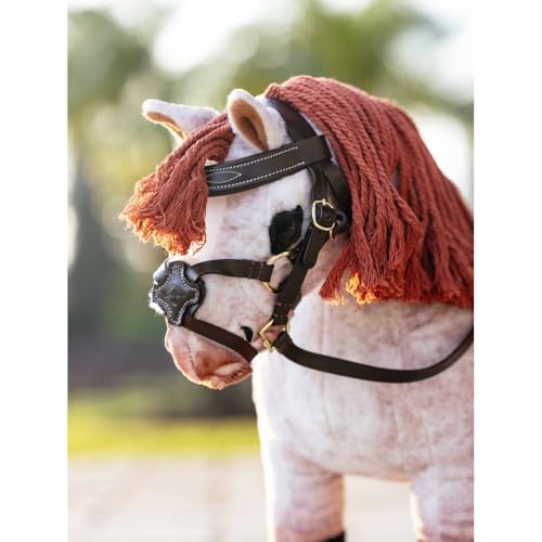 LeMieux Toy Pony Grackle Bridle - Functioning Leather Bridle - Brown - Ages 8+ - Thumbnail 2