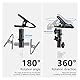 NEEWER 3 PCS Fotostudio Heavy Duty Metall Klammer Halterung mit 5/8“ Licht Stand Befestigung für Reflektor