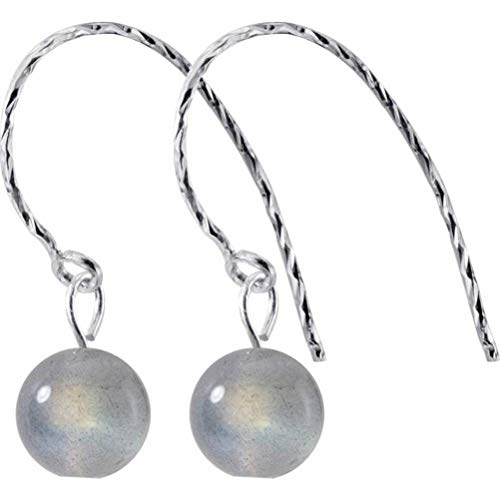 Boucles d'oreilles S925 femme avec labradorite et pierre de lune coréenne