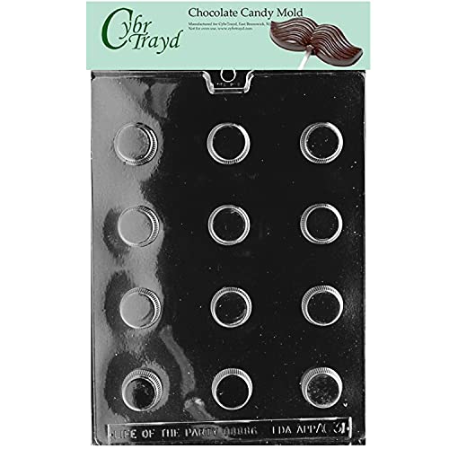 Cybrtrayd Life of the Party All Occasions Chocolate Candy Mold in Sealed Protective Poly Bag Imprinted with Copyrighted Cybrtrayd Molding Instructions , Small, Peanut Butter Cup