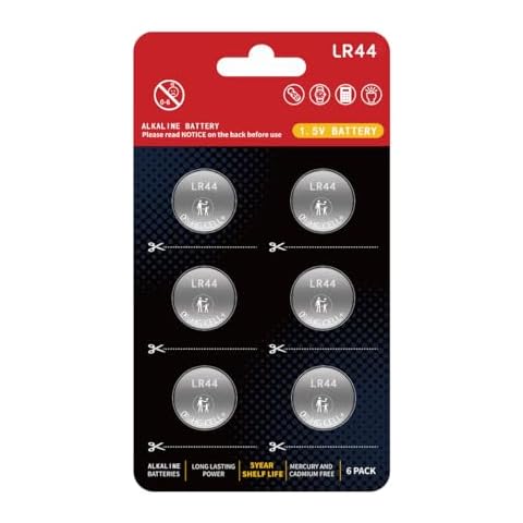 L1154f Batteries AG13 Battery LR44 357 A76 L1154 SR44 G13 L1154c LR44h 1.5V Premium Alkaline Button Coin Cell Batteries for Watches, Laser Pointers,Small Toys,Electronics【5-Year Shelf Life】(6 Count) Cover
