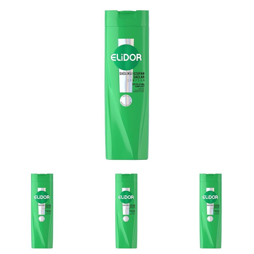 Elidor Saç Bakım Şampuanı Sağlıklı Uzayan Saçlar 400 ml (4 paketi)