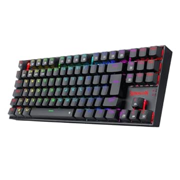 Teclado Mecânico Gamer Redragon Kumara Pro RGB Switch Marrom Preto - K552RGB-BRS-B