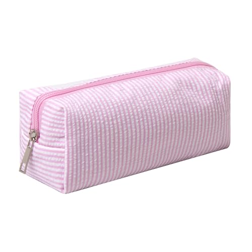 OZAOZ Cute Pencil Case Capacity Pencil Pouch Aesthetic Pen Bag Office Stationery Organizer Simple Sturdy Multifunctional Cosmetic Pouch (pink)