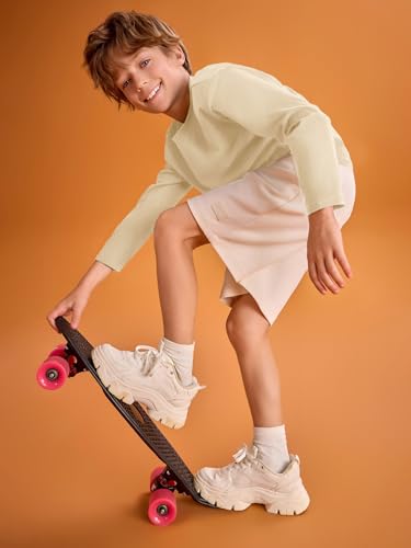 Image of Haloumoning Kids Boys Long Sleeve Crewneck T-Shirts Tee Tops 5-14 Years