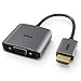 Price comparison product image RCA HDMI to VGA Adapter with Micro USB and Audio Port, Gold-Plated HDMI to VGA Adapter (Male to Female) for Computer, Desktop, Laptop, PC, Monitor, Projector, HDTV, and More - Silvery