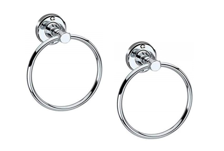 KC Stainless Steel Towel Ring for Bathroom/Wash Basin/Napkin-Towel Hanger/Bathroom Accessories Set of 2 (Round) (B09ZDV95KL) Amazon Price History, Amazon Price Tracker