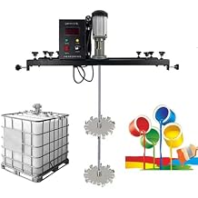 980W Electric Tank Mixer Machine, IBC Paint Mixer with 900mm Stainless Steel Stirring Rod and Impeller, 720-1200mm Adjustable, for Stirring Paint, Coating, Glue, Cement Etc.,C