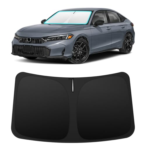 INSAUTO Custom Fit Windshield Sun Shade Accessories for Honda Civic 2022-2026 Foldable Front Window Sunshade UV & Heat Reflector Keeps Interior Cool Includes Storage Bag