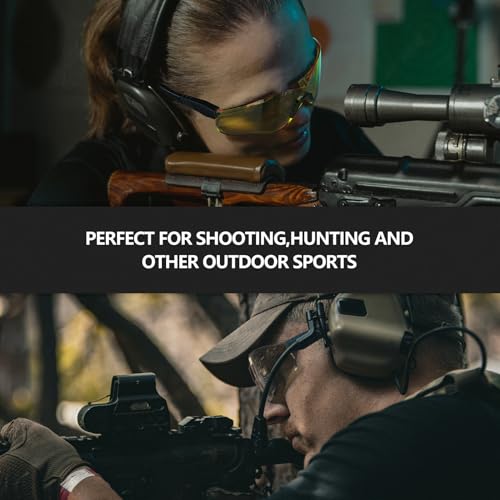 xaegistac Shooting Glasses Anti-fog Shooting Range Eye Protection, Adjustable Safety Glasses with Zipper Hard Case (army green frame gray lens) by xaegistac - Image 2