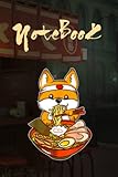  Notebook 6\"x9\" and 120 Lined Paper: Kawaii Japanese Anime Shiba Inu Ramen gift for Men Women Kids